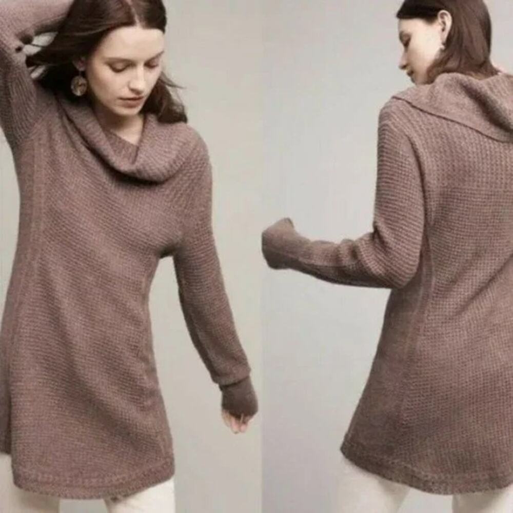 Anthropologie Angel of the North Cozy Cowl Neck Sweater Tunic Rosie Women Medium